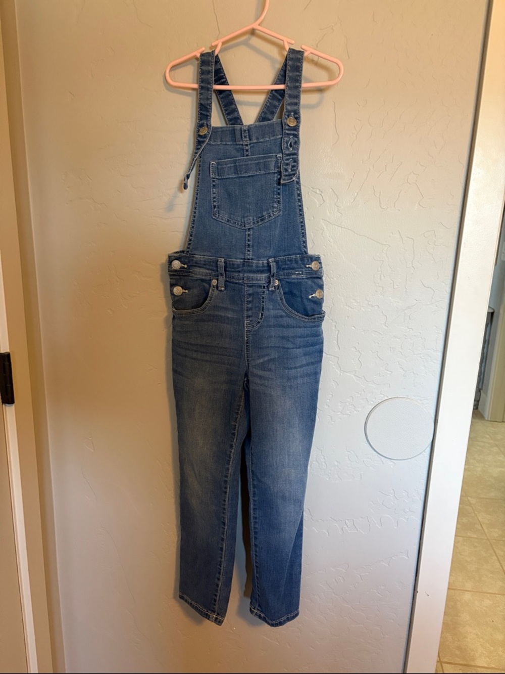 Cat & Jack Girls Blue Denim Overalls